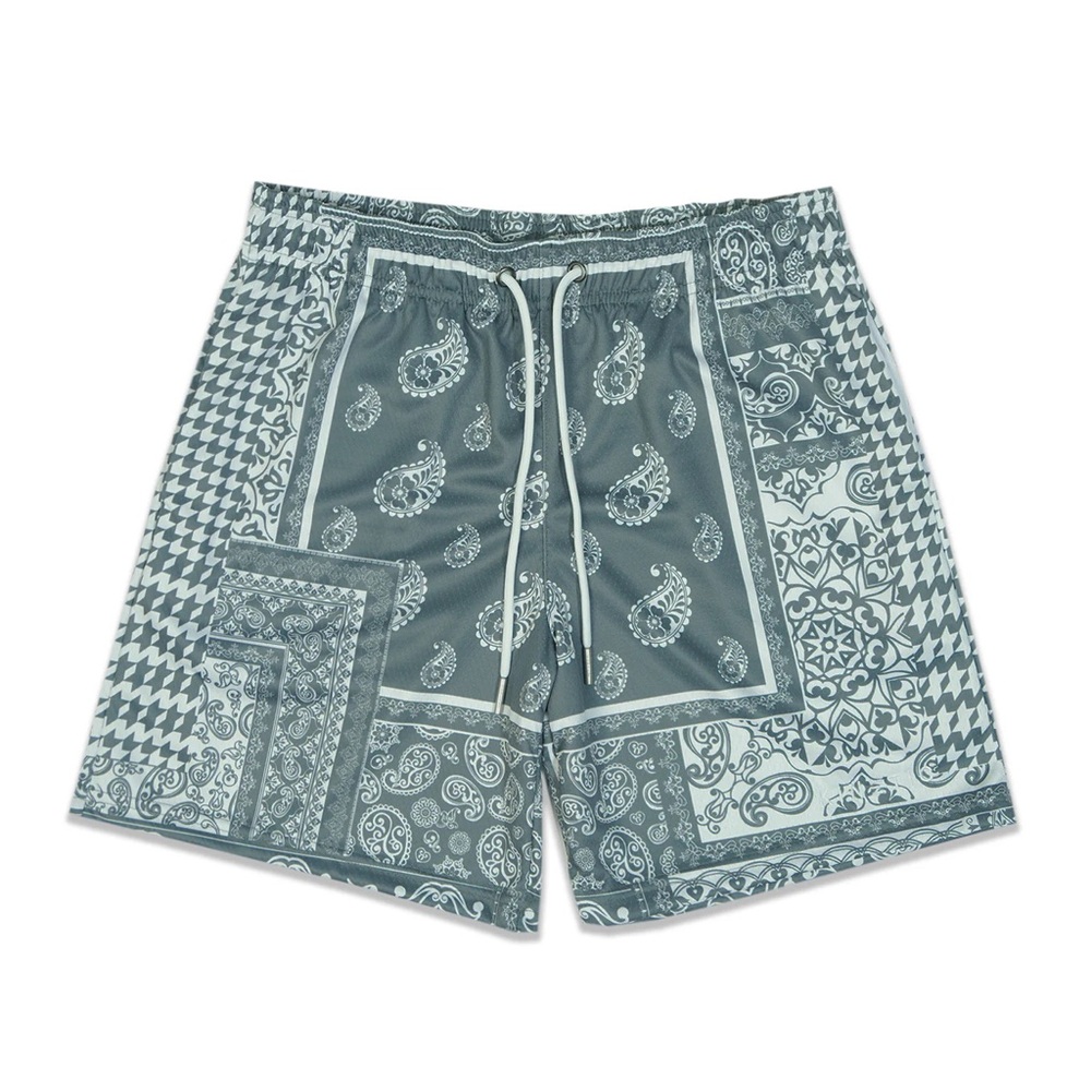 Kinetic Sage Houndstooth Paisley Fundamental Short